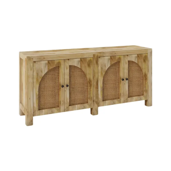 Aberdeen 4 Door Rattan Sideboard Cabinet