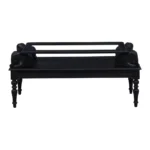 Henderson Solid Wood Black Glass Top Coffee Table