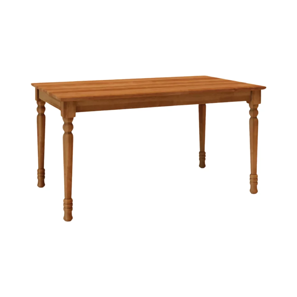 Livingston Solid Acacia Wood Brown Rectangle Dining Table for 6