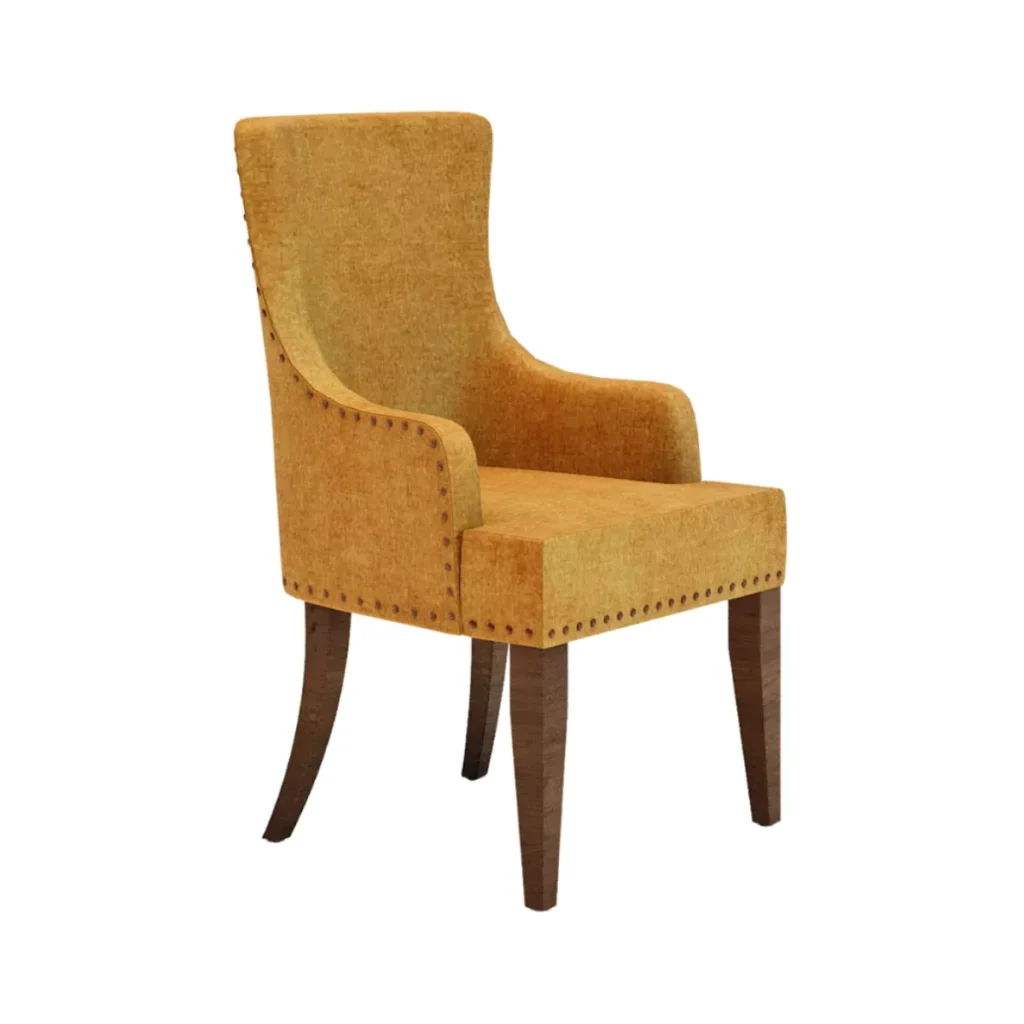 Morganton Classic Design Upholstered Seat With Solid Mango Wood Legs
