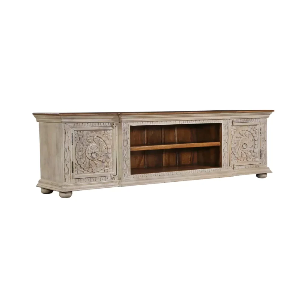 Orlando Solid Wood Rustic 2 Door Media Console