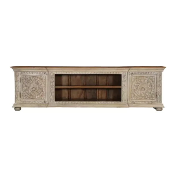 Orlando Solid Wood Rustic 2 Door Media Console