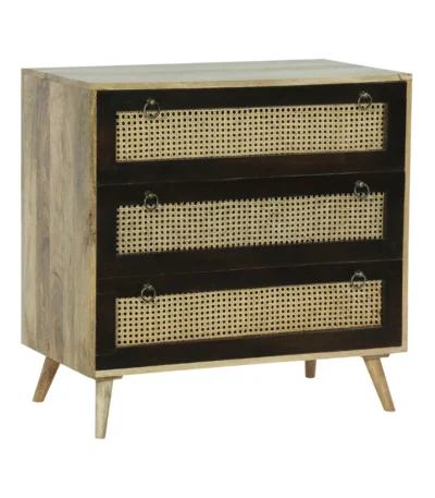 Spring Hill Dual Tone 3 Cane Drawer Nightstand