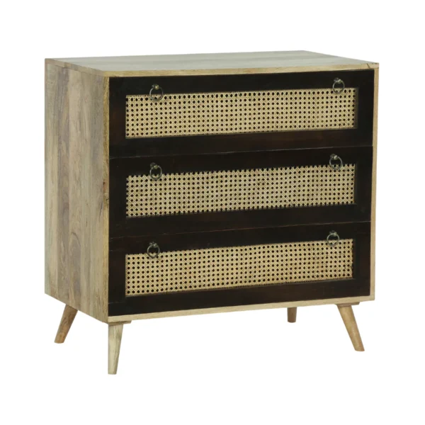 Spring Hill Dual Tone 3 Cane Drawer Nightstand