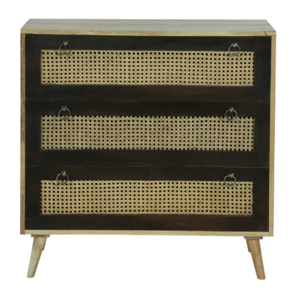 Spring Hill Dual Tone 3 Cane Drawer Nightstand