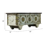 Charleston Rustic Vintage Handcrafted Large Distressed Wooden Trunk