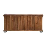 Alpena Rustic Ornate Carved Distressed Wooden TV Cabinet