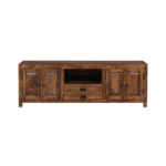 Canyon Rustic Large Solid Wood TV Cabinet in Teak Finish