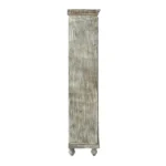 Cimarron Solid Wood Hand-Carved Boho Armoire Cabinet