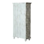 Cimarron Solid Wood Hand-Carved Boho Armoire Cabinet