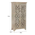 Eldridge Rustic Antique Distressed Hand Carved Solid Wood Armoire