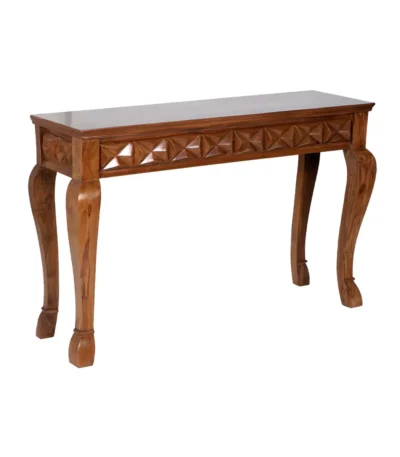 Lancaster Ridge Traditional Diamond Carved Wooden Console Table
