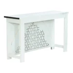 Lexington Two Tone Solid Floral Carved Wood Console Table