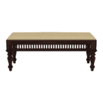 Noxen Traditional Solid Carved Wood Dining Set with Bench