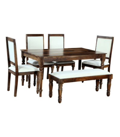 Oswego Classic Farmhouse Style Solid Wood Dining Set with Bench