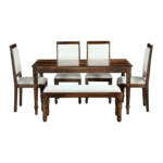 Oswego Classic Farmhouse Style Solid Wood Dining Set with Bench