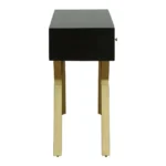 Scottsdale Geometric Leg Black and Gold Console Table with 3 drawers