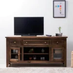 Sedona Rustic Solid Wood TV Cabinet in Teak Finish