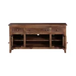 Sedona Rustic Solid Wood TV Cabinet in Teak Finish