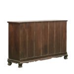 Willowgrove Rustic Handcrafted Floral Carved Solid Wood Sideboard Cabinet