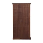 Wimberly Rustic Teak Finish Wooden Tall Display Cabinet with Glass Doors
