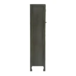 Winona Rustic Hand-Carved Distressed Wooden Tall Accent Cabinet