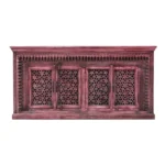 Yermo Vintage Hand Carved Large 4 Door Wooden Sideboard