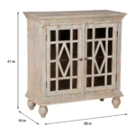 Glenora Rustic Distressed Solid Wood Small Display Cabinet