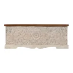 Montara Rustic Hand-Carved Distressed Wooden Storage Trunk