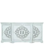 Sonoma Distressed White 4 Door Large Wooden Sideboard