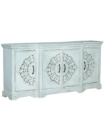 Sonoma Distressed White 4 Door Large Wooden Sideboard