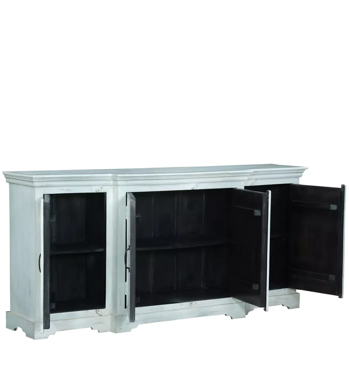 Sonoma Distressed White 4 Door Large Wooden Sideboard