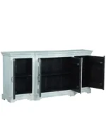 Sonoma Distressed White 4 Door Large Wooden Sideboard