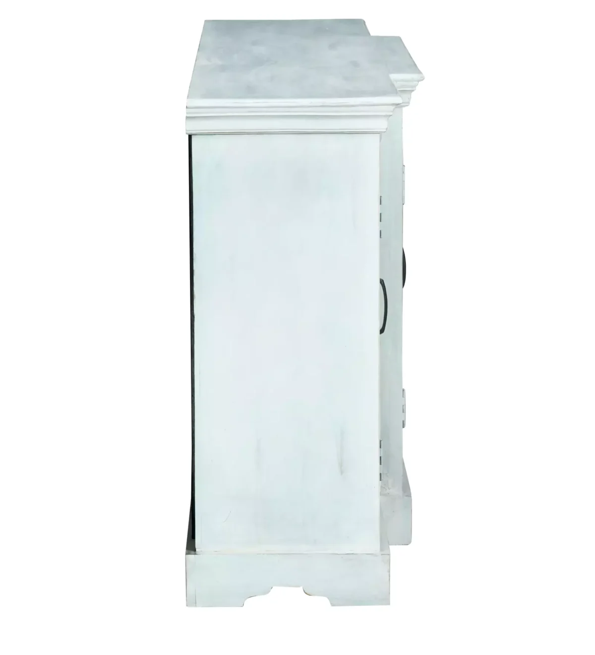 Sonoma Distressed White 4 Door Large Wooden Sideboard