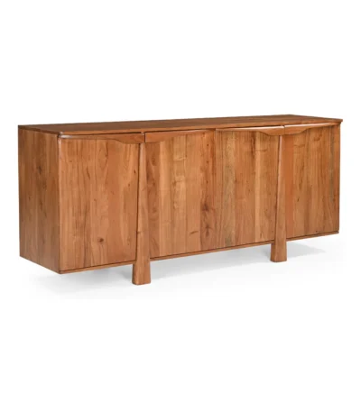 Cirevana Mid-Century 4-Door Large Wooden Sideboard - Isometric View.webp