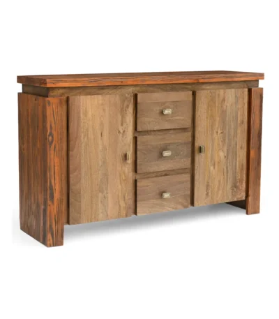Evorence Traditional Solid Wood Sideboard - Isometric View