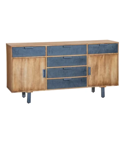 Mirevana Two-Tone Modern Solid Wood Sideboard - Isometric View