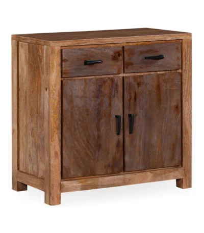 Orvencia Rustic Brown Solid Wood Small Sideboard - Isometric View
