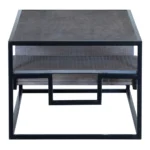 Ovela Solid Wood Rectangular Coffee Table with Storage - Side View